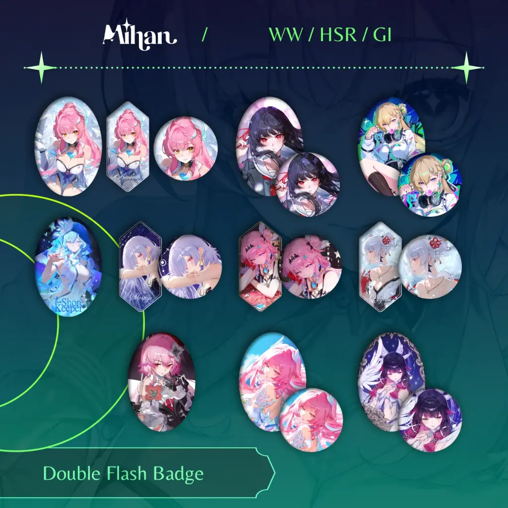 [NEW] Double Flash Badge (WW, HSR, GI)
